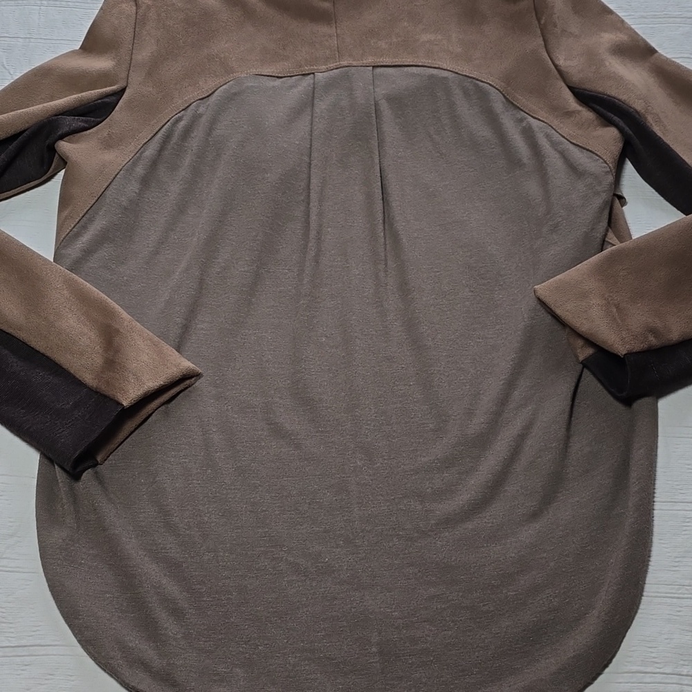 Isle by Melis Kozan Faux Suede Open Jacket Women's Size XS (AS IS) - Picture 14 of 16
